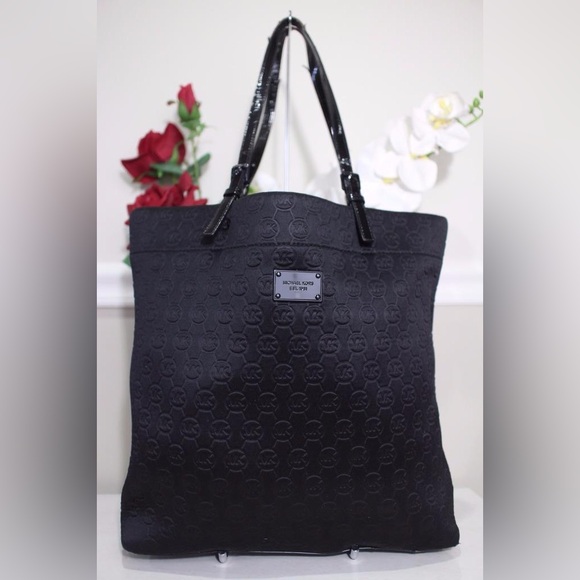 🎁Buyer Appreciation • Michael Kors Black Embossed Logo Tote - Picture 1 of 7